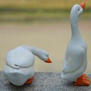 4pcs Realistic Swan and Ducks Animal Statues Lawn Ornaments for Outdoor Indoor