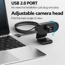 1080P HD Web Camera with Mic 2MP USB 2.0 Plug n Play Webcam for PC Laptop A