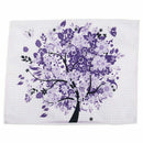 Purple Tree Printed Linen Placemats for Kitchen Washable Table Mats Non-sli