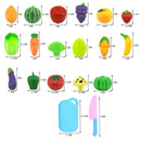 Fruit Vegetable Food Cutting Set Pretend Role Play Kitchen Food Toys for KidL2N1