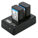 NP-FW50 Battery Dual Slot Charger USB For Sony A6300 A6000 A5000 A3000 Alpha A7