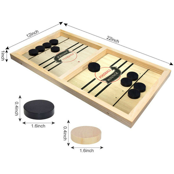 Wooden Adults Funny Board Games Toys Catapult Chess Fast Sling Puck Family Party