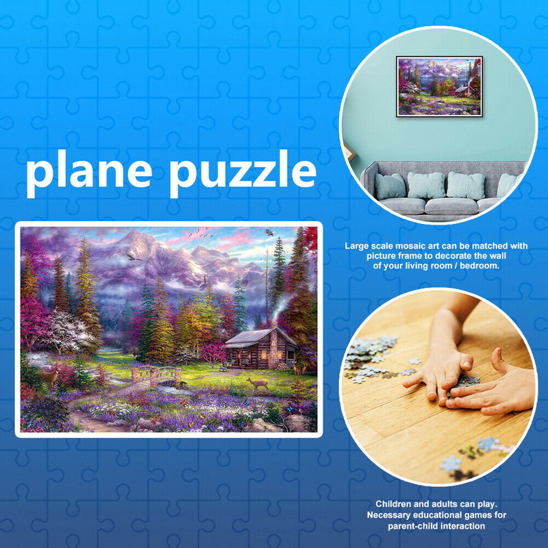 1000pcs DIY Paper Jigsaw Rural Landscape Puzzle Kids Adults Assembling Toys