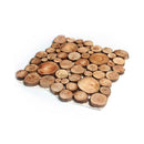 100x Slices Round Disc Tree Natural Pine Wood Chips Circle Bark Craft Decor Z7E3