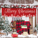 Christmas Snowflake Banner Porch Holiday Decoration Home Background Cloth