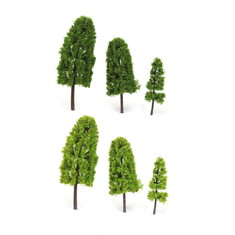 30Pcs 1/75 -1/500 Landscape Layout Pagoda Trees Models & Yellow Flowers Tree