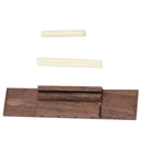Wooden Bridge W/ Saddle Nut ABS Carved Slotted For Ukulele Uku Parts Accs