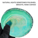 Irregular Agate Slice Crystal Coaster Cup Mat Coffee Tea Placemat Green