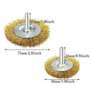 3X(9 Packs Wire Drill Brush Sets,9 Sizes Brass Coated Wire Brush for Rust P