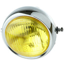 Retro Amber Lens Round Lamp Headlight for Motorbike
