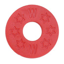 Pack of 10 Guitar Bass Strap Block Rubber Safety Strap Lock Washer Red