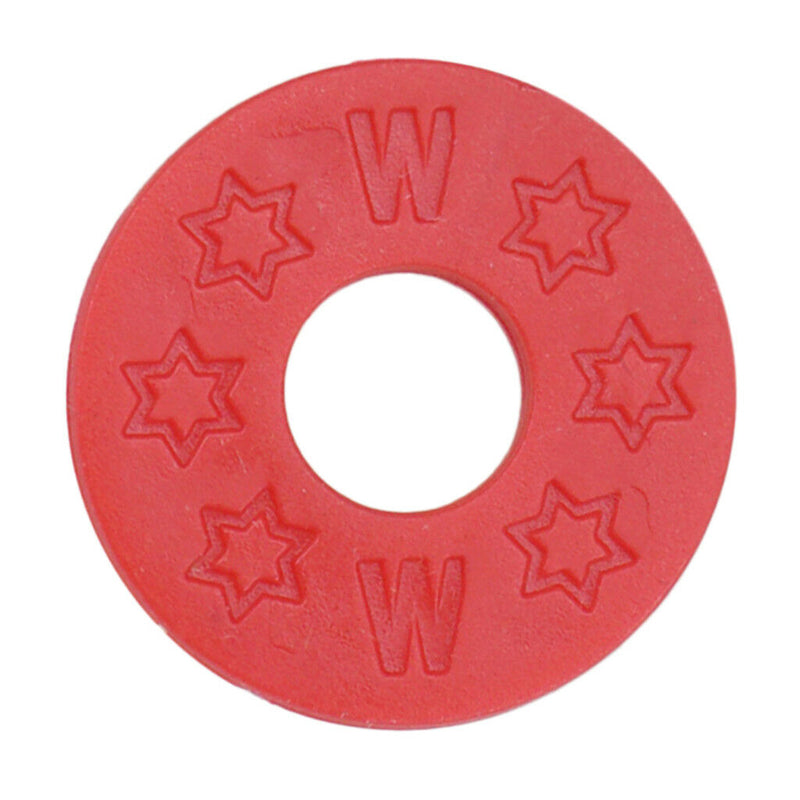 Pack of 10 Guitar Bass Strap Block Rubber Safety Strap Lock Washer Red