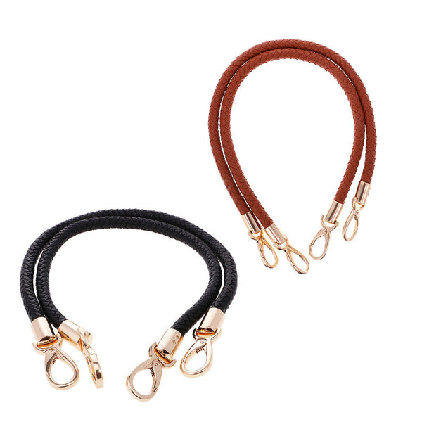 4pieces PU Leather Braided Bag Strap Handbag Holder Bag Handle Replacements