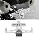 Universal Aluminum Alloy Motorcycle Adjustable LED License Plate Holder Mot