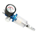 1/4" Air Filter Pressure Regulator Water Moisture Trap with Gauge Adjustable