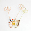 Wire Shape Place Card Holder Stands, Table Name Number Holders, Paper Menu  Z5P6