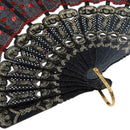 Peacock-Pattern Folding HandHeld Dance Fan Embroidered Party Prom Wedding S D6M1