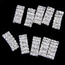 10x Buckles Ribbon Sliders Rhinestone Wedding Invitation Decor Arched Shape