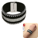 Fashion Ladies Rhinestone Gilt Buckle Bracelet Bangle Wristband