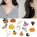 14pcs Enamel Alloy Mixed Halloween Series Bat Ghost Pendant Charms DIY Findings.