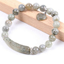 Natural Stone Bracelet Handmade Beaded Bracelets Elongated Stone Beads Rect S4O2