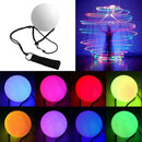 Pro LED Colorful Glow POI Thrown Ball Light Up For Belly Dance Hand Prop GPK
