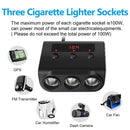 Auto Cigarette Lighter Adapter 12V/24V Power Adaptor with Replace Fuse LED