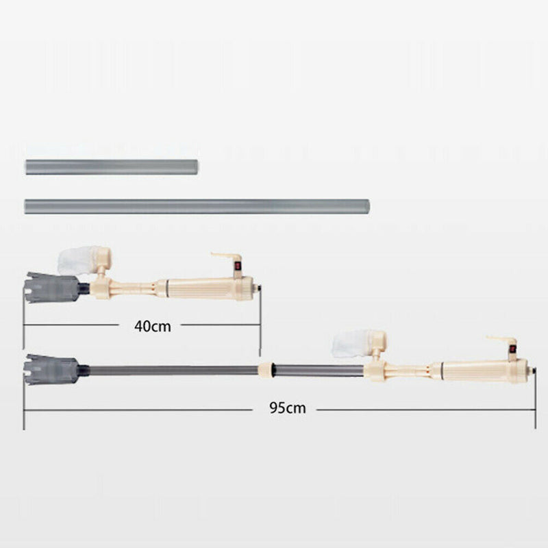 Fish Tank Water Filter Tool Pump Aquarium Gravel Cleaner Battery Operated Vacuum