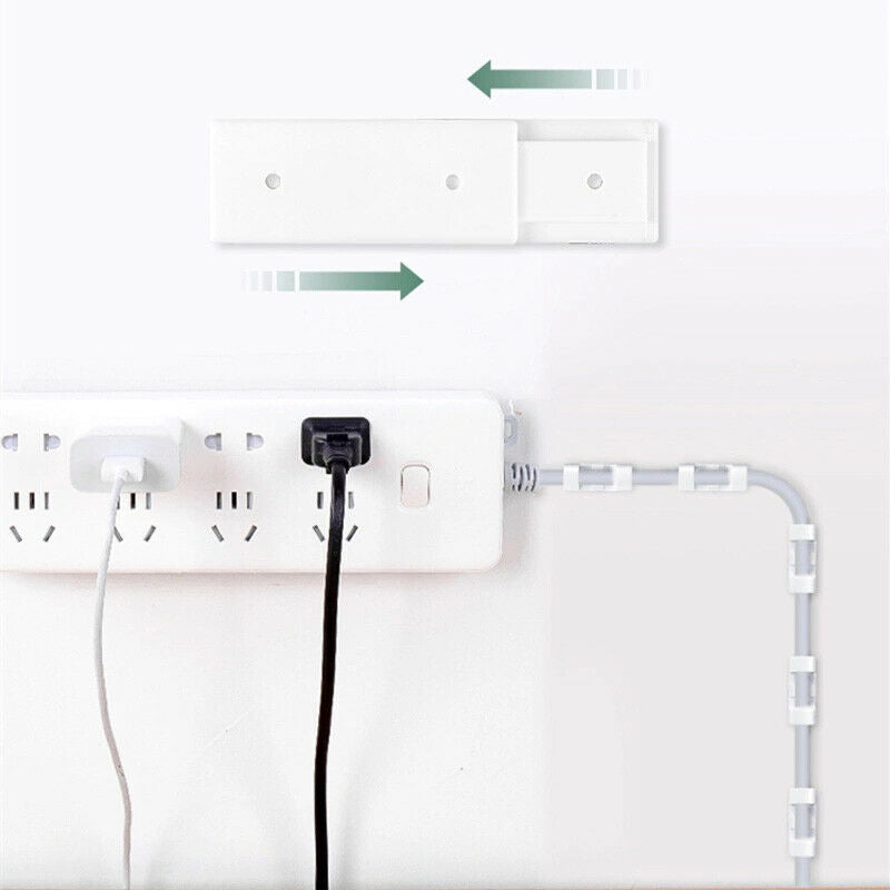 Self-Adhesive Power Strip Holder Fixator-Wall-Mounted Socket Cable OZ