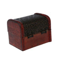 Bronze Tone Embossed Flower Old Stye Wooden Jewelry Box Case J7Z4