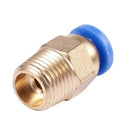10 Pcs Straight Quick Connectors Pneumatic Fittings 4mm x 1/8" PT Male Thre D4R5
