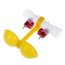 Double Outlet Drinking Hanging Chickens Cups Nipple Drinker Poultry Waterer