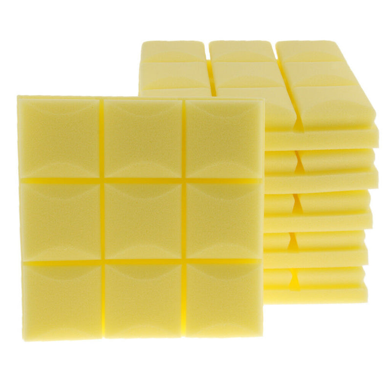 6pcs Acoustic Foam Sound Absorption Panels Sound Isolation Foam Yellow Color