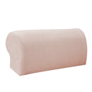 1 Pair Beige Anti-dirty Elastic Sofa Armrest Covers Armchair Slipcovers