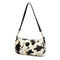 Women Handbag Cow Milk PU Leather Lady Underarm Shoulder Tote Bag (Beige)
