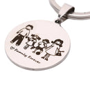 Fashion Family Mom Dad Daughter Son Pet Keychain Stainless Steel Keyring â„–[