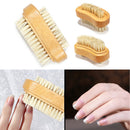 Wooden Nail Brush For Manicure & Pedicure Scrubbing Clean Bristles Both Sides Cy