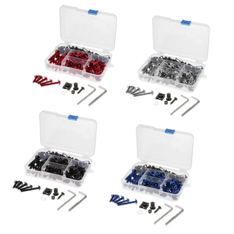 1 Set Red M6 M5 Fairing Bolts Fastener Clip Screw Nut Kit for Motorcycles
