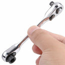 Mini 1/4" 72T Dual Head Square Ratchet Wrench Rods Socket F Bits Hex Screwd C7E1