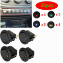 20PCS 4 Colors ROCKER SWITCH Toggle 12V Led Light Car Auto Boat Round ON/OFF