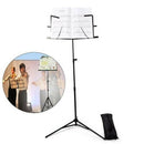 Folding Sheet Music iron Holder Stand with Bag (Color: Black)