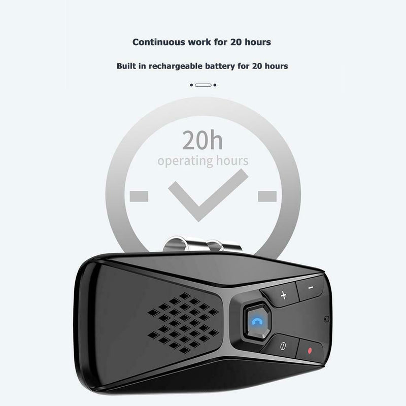 Bluetooth 5.0 Car Speakerphone Handsfree Noise Reduction Talking Device Car Kit