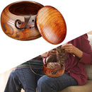 Wooden Yarn Bowl Holder Skeins Knitting Crochet Thread Storage Box with L_