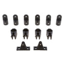 12 Pieces Boat Nylon Fittings Hardware Set 7/8 Inch Black Fits 3 Bow Bimini V2O8