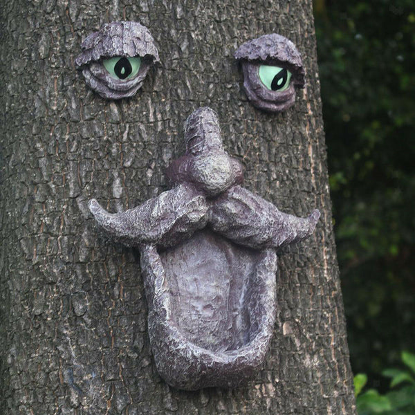 Old Man Tree Face,Wild Bird Feeder,Bird Feeder,Garden Whimsical Creative Outdoor