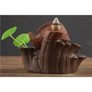 1   Ceramic Incense Burner Cone Holder Backflow Ash Catcher Handicraft