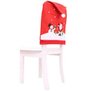 Christmas Cartoon Santa Claus Snowman Printed Non-woven Chair Covers (6pcs)
