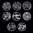 8X PAINTING DRAWING ENGRAVING MOLDING FLOWER SHAPES TEMPLATE MOLD STENCIL