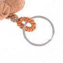 Lucky Elephant Carving Wooden Pendant Keychain Key Ring Chain DecorationGift ME