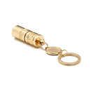 Golden Mini Portable LED Flashlight Torch Lamp Handheld Camping Keychain Light